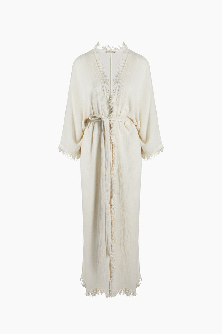 Crinkle Linen Kimono