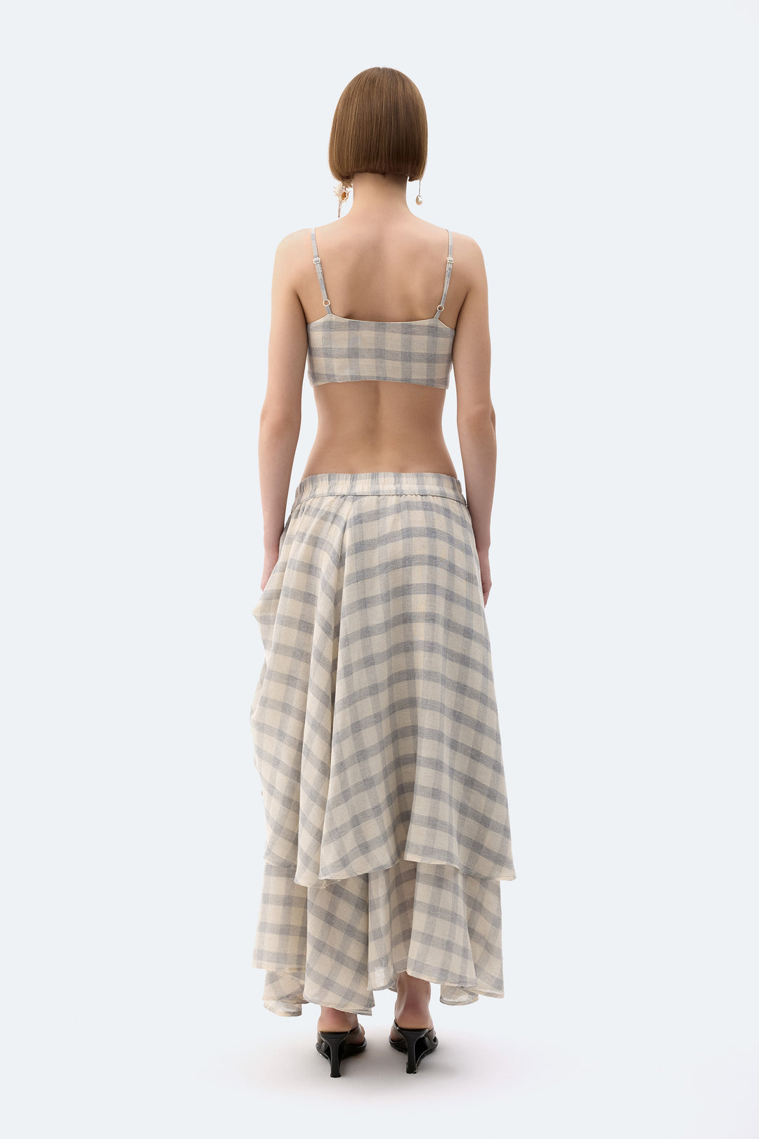 Grey Plaid Skirt