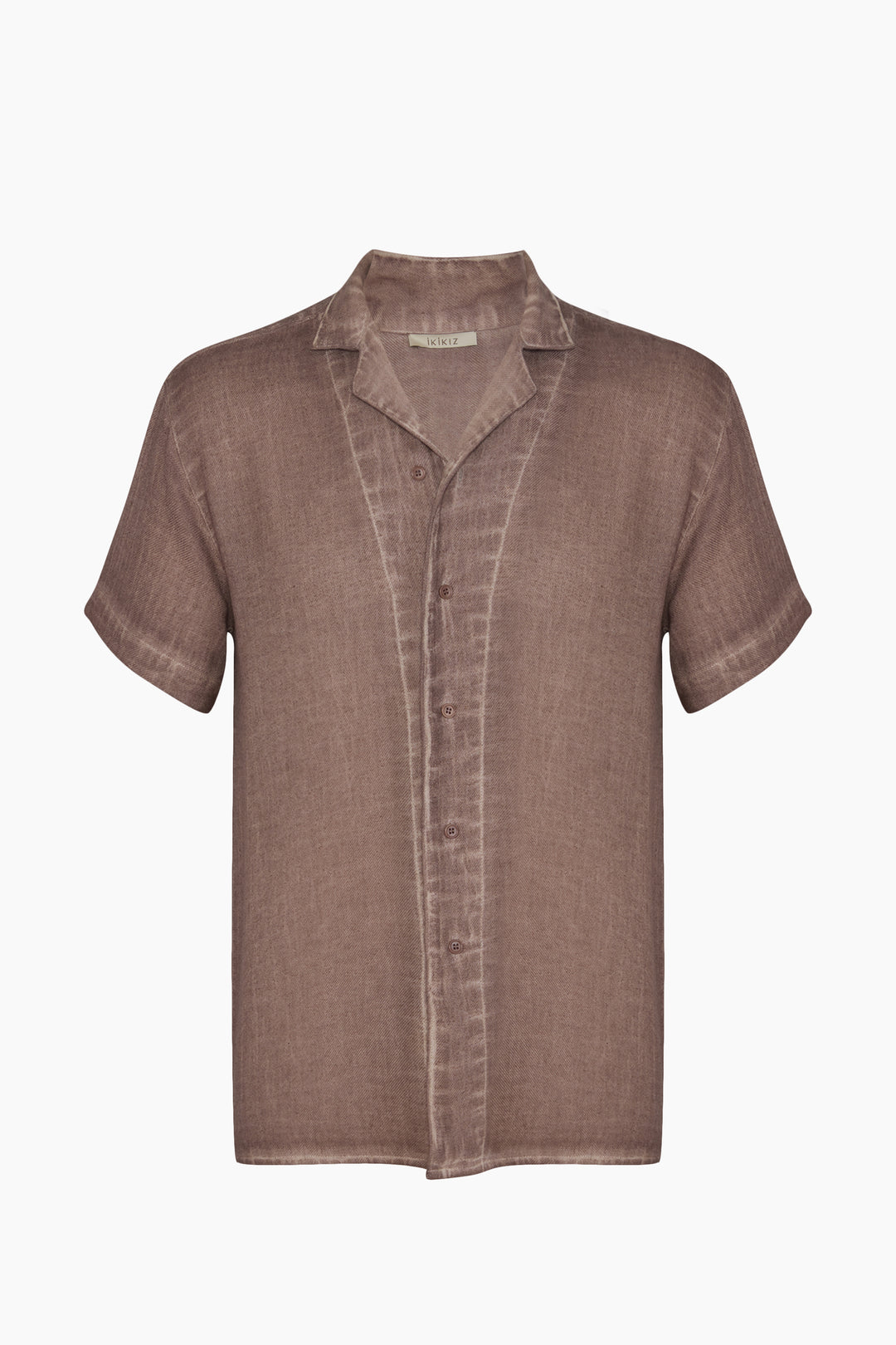 Men's Brown Camp Collar Shirt