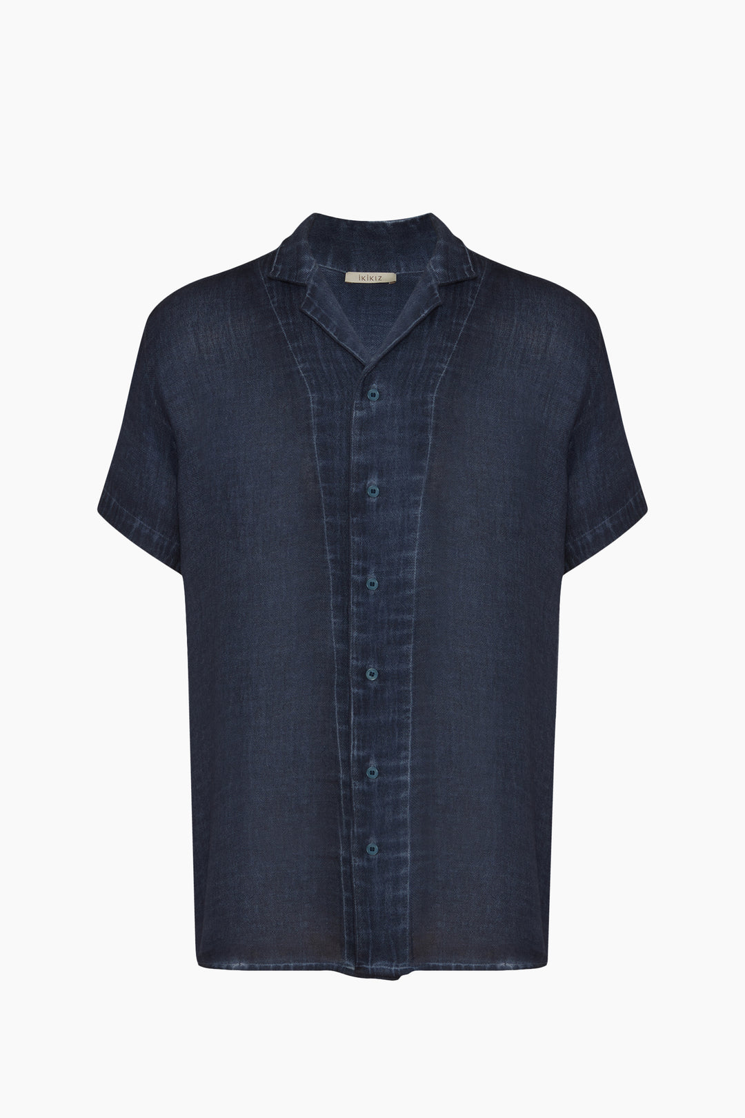 Men's Navy Camp Collar Shirt