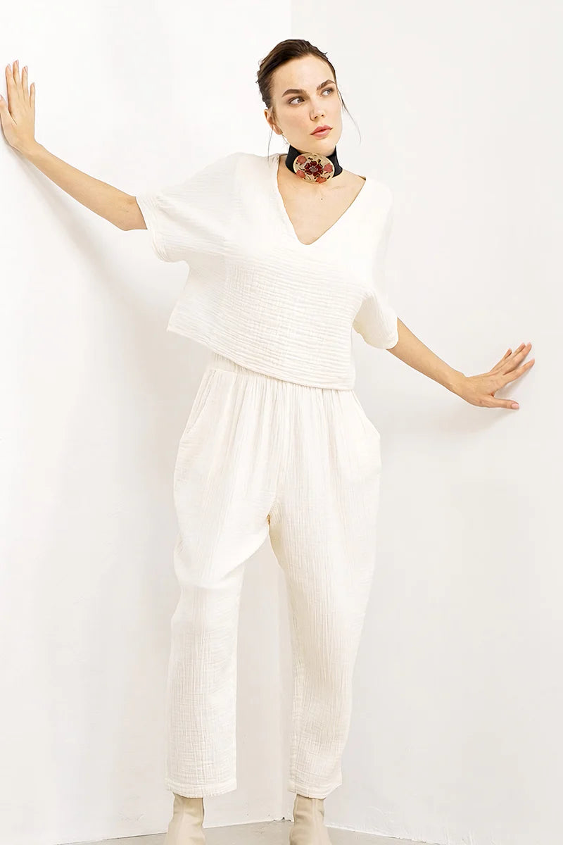 Crinkle Slouchy Pants