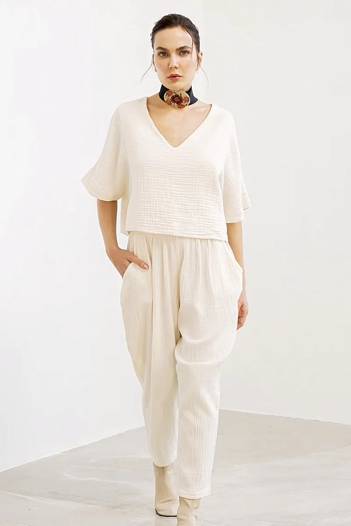 Crinkle Slouchy Pants