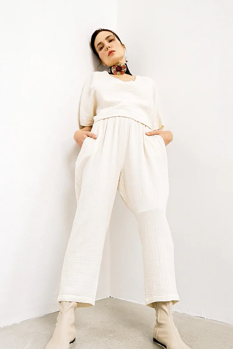 Crinkle Slouchy Pants