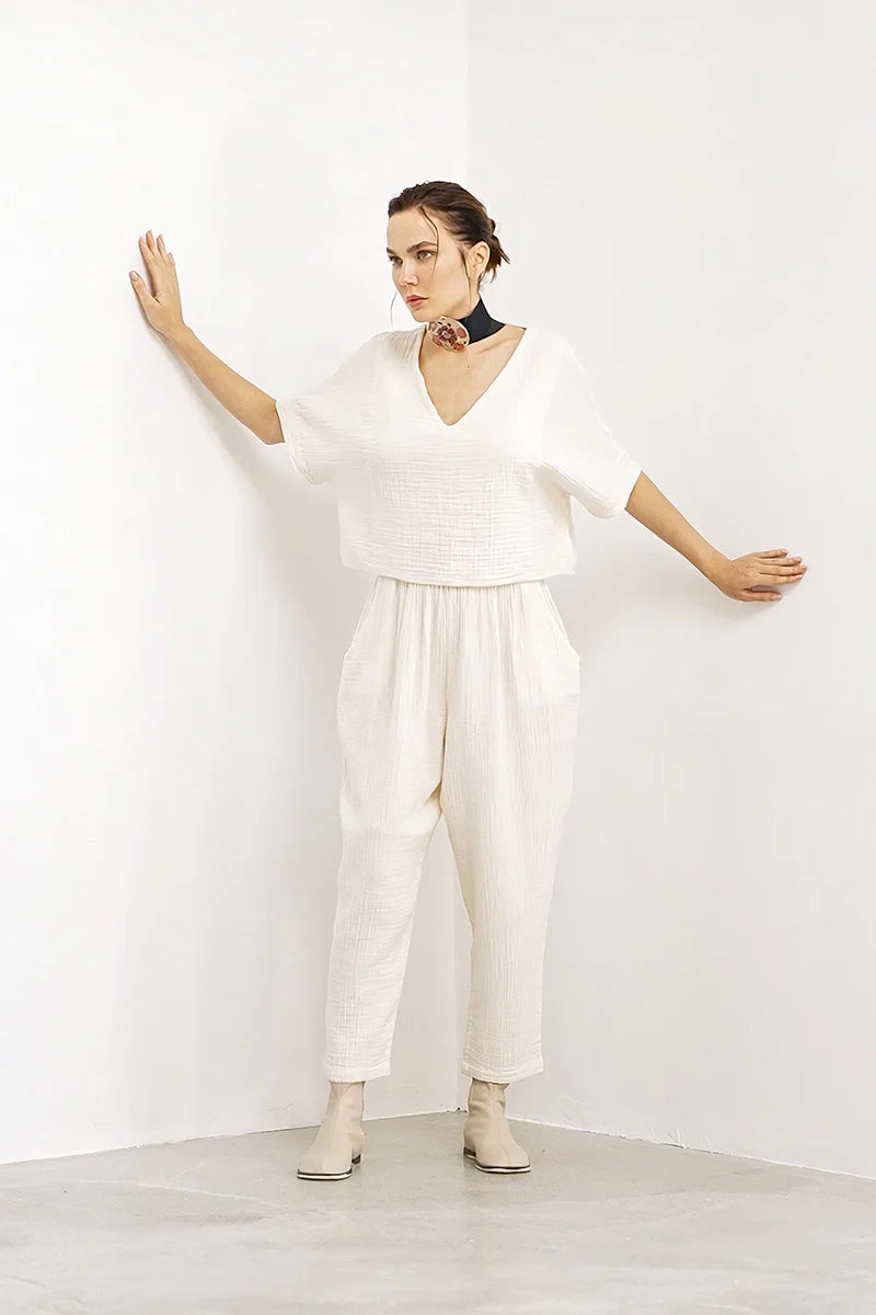 Crinkle Slouchy Pants