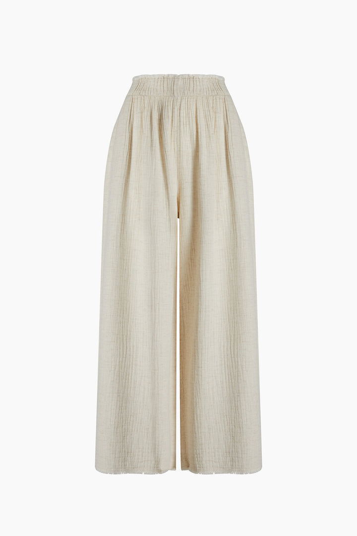 Crinkle Palazzo Pants