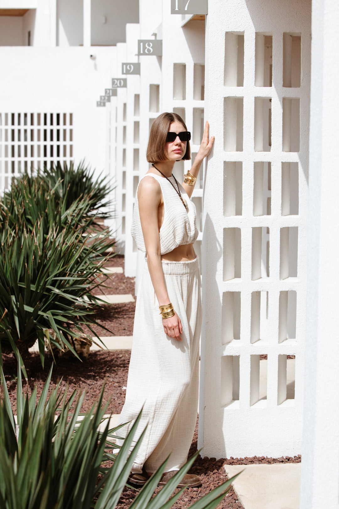 Crinkle Palazzo Pants