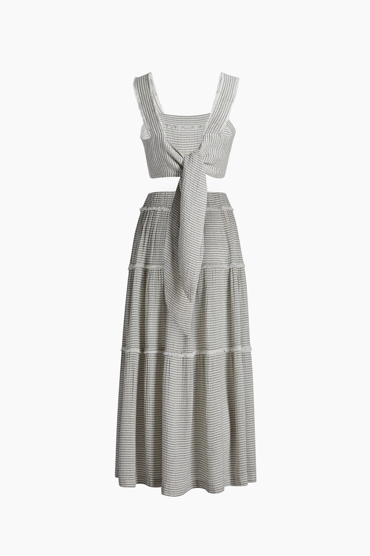 Striped Lyocell Skirt Set