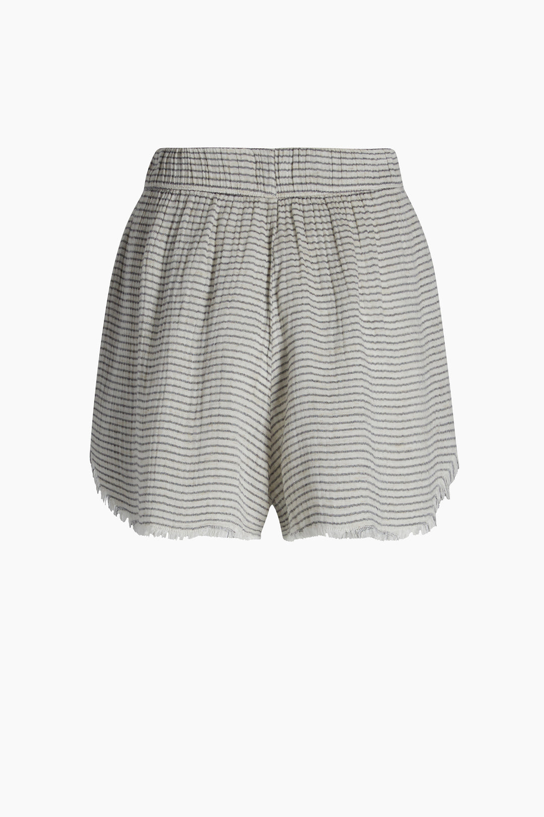 Striped Lyocell Mini Shorts
