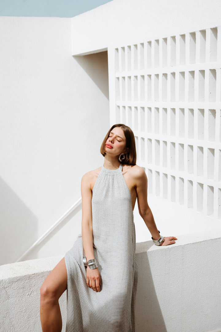 Striped Lyocell Dress