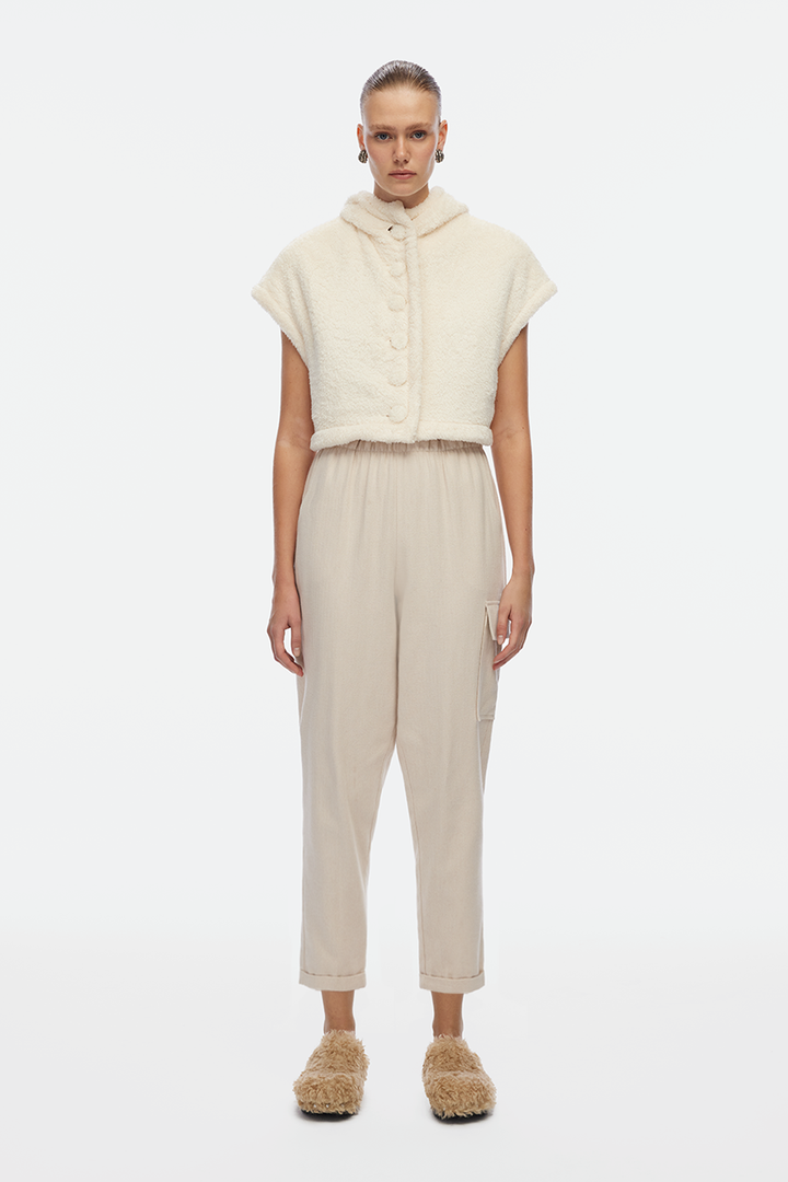 Sherpa Crop Waistcoat