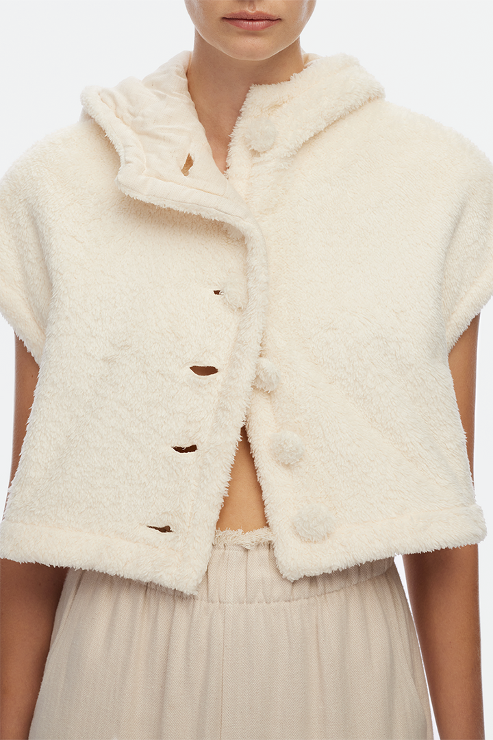 Sherpa Crop Waistcoat