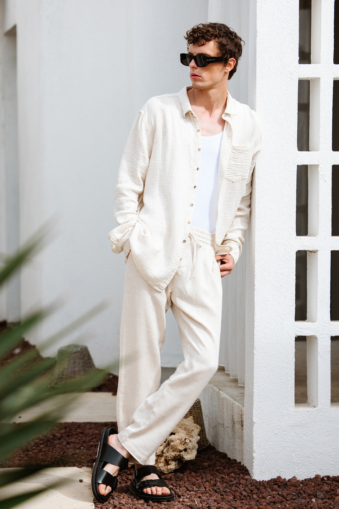 Men's Linen Straight Pants