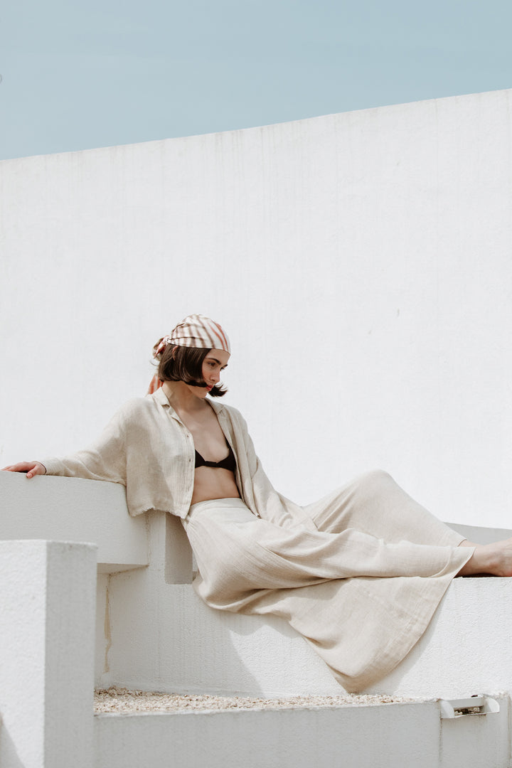 Linen Crop Shirt
