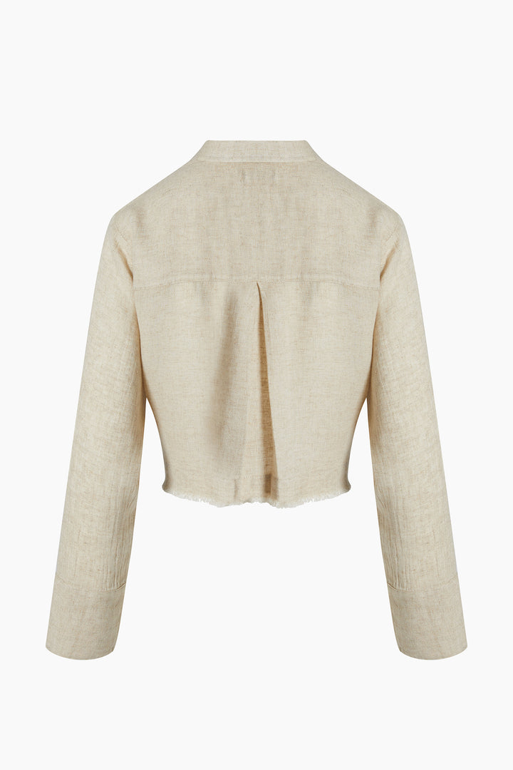 Linen Crop Shirt