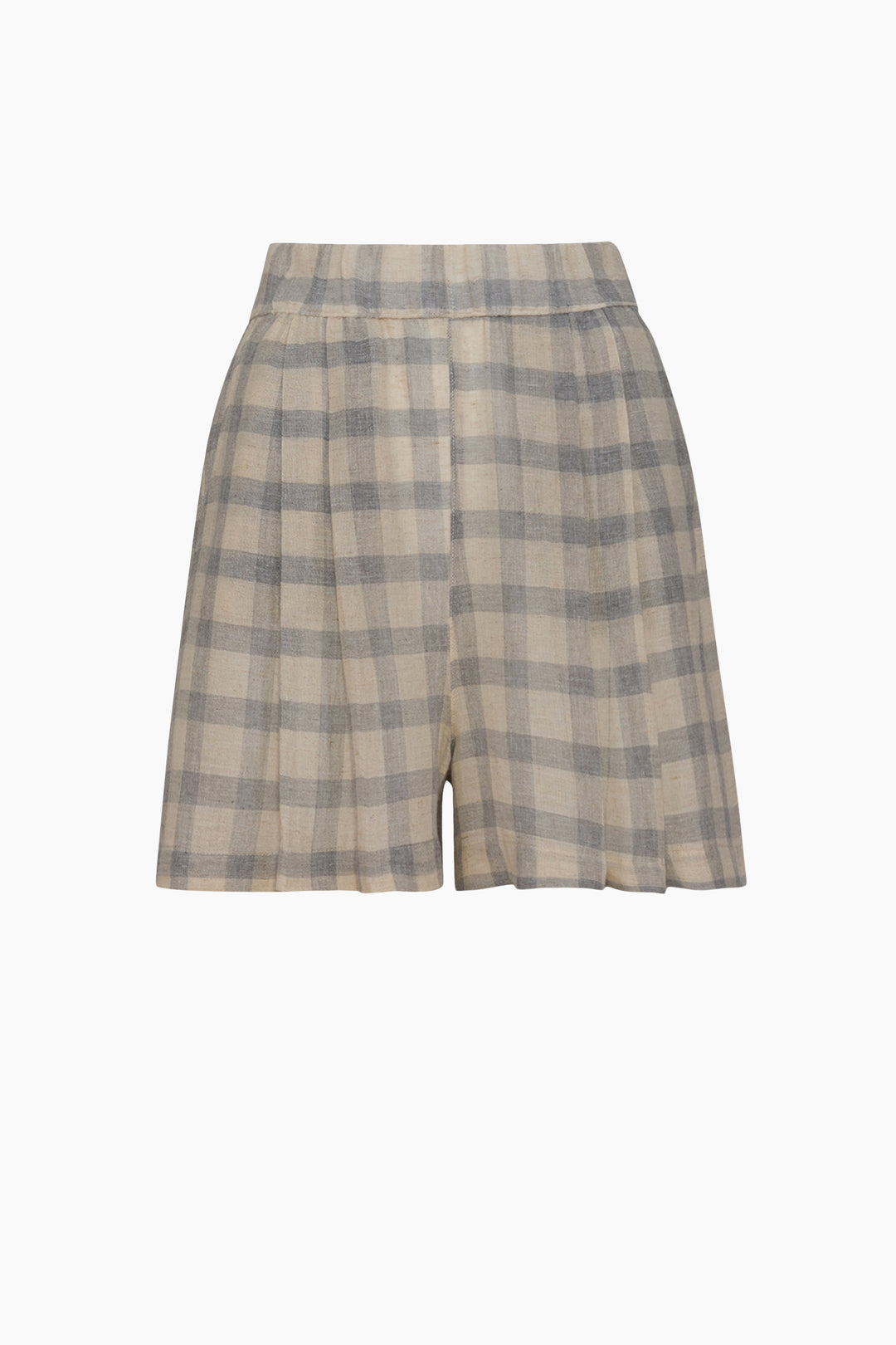 Grey Plaid Shorts