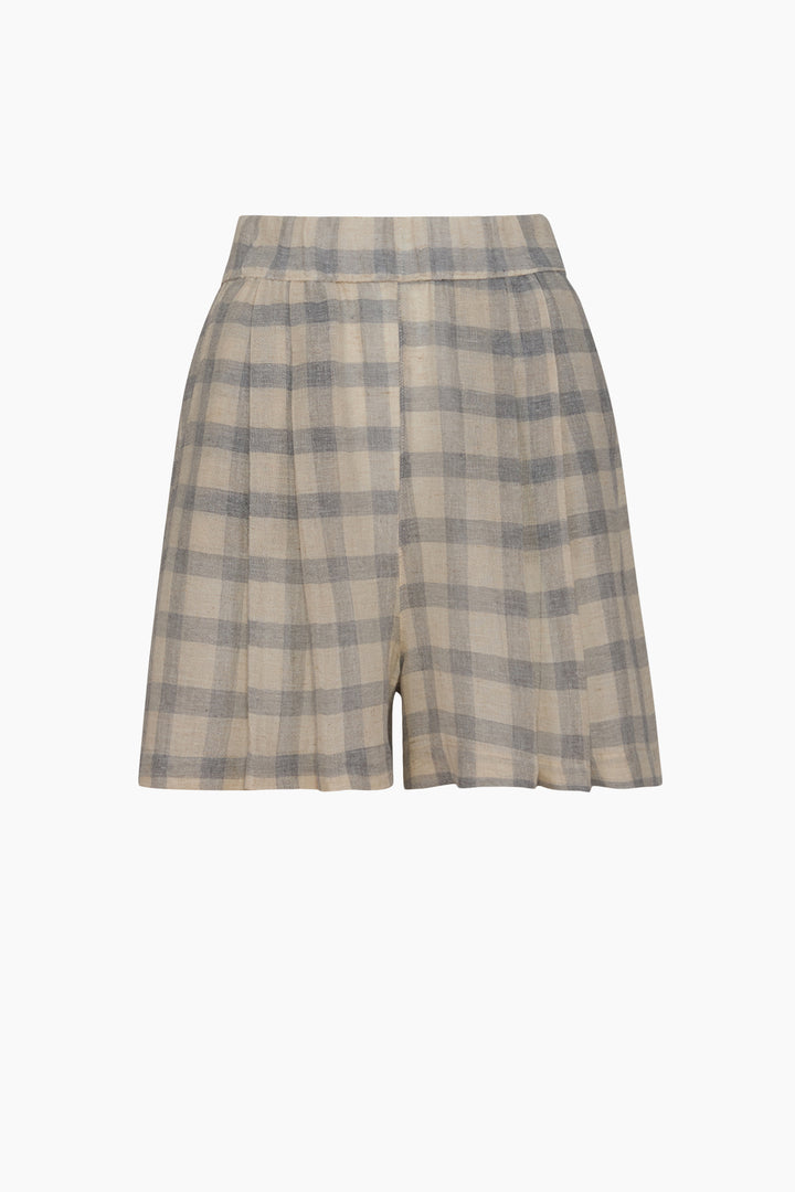 Grey Plaid Shorts