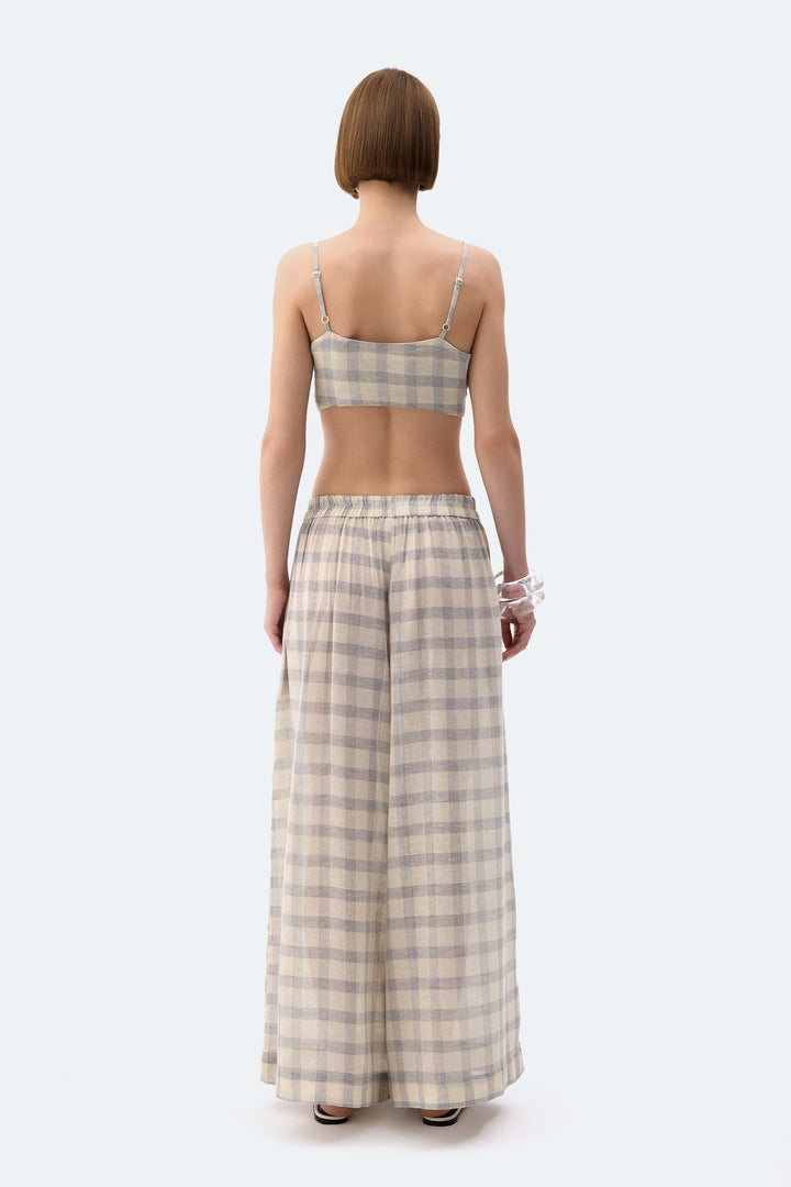 Grey Plaid Bra