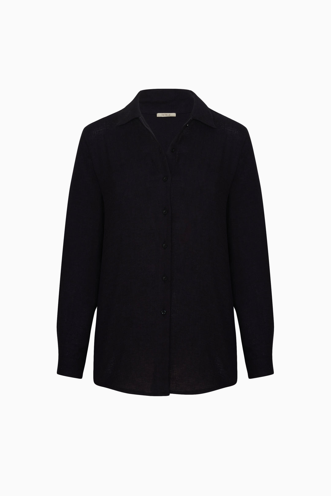 Black Linen Oversized Shirt