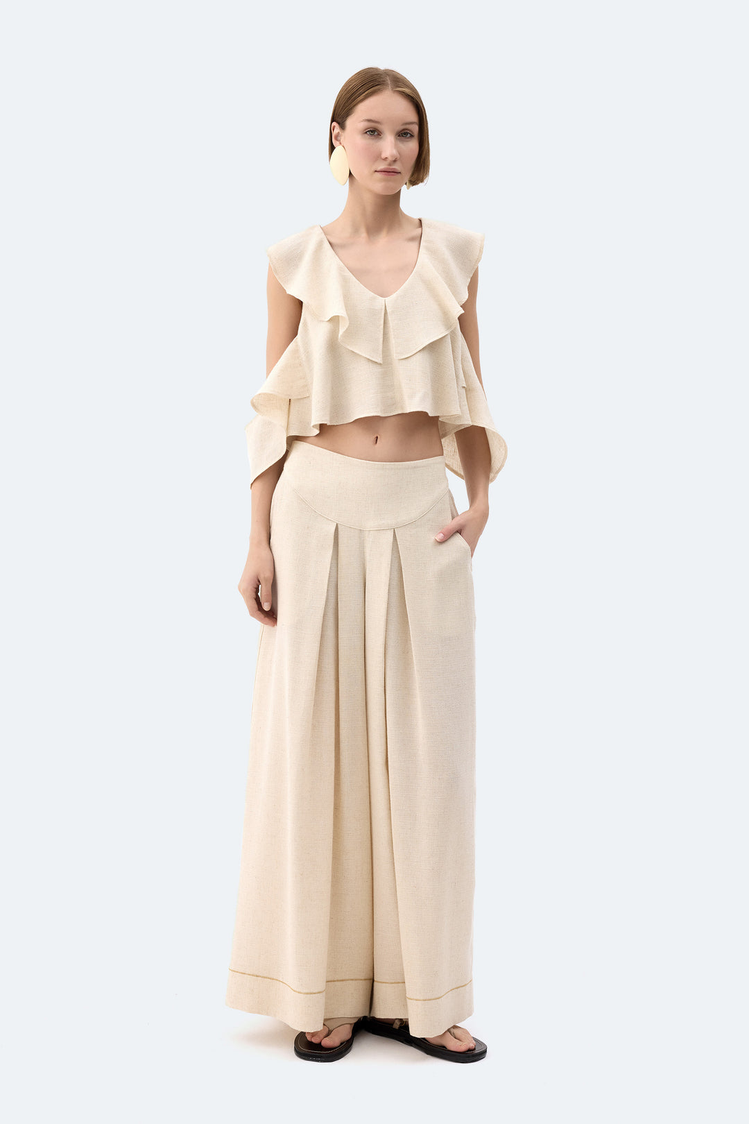 IKIJI Cotton CANVAS Pants - Beige | ANDJOY