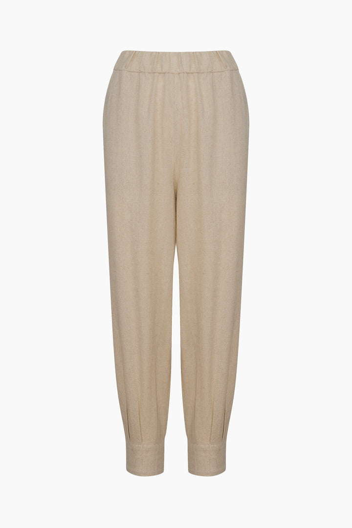 Natural Linen Slouchy Pants