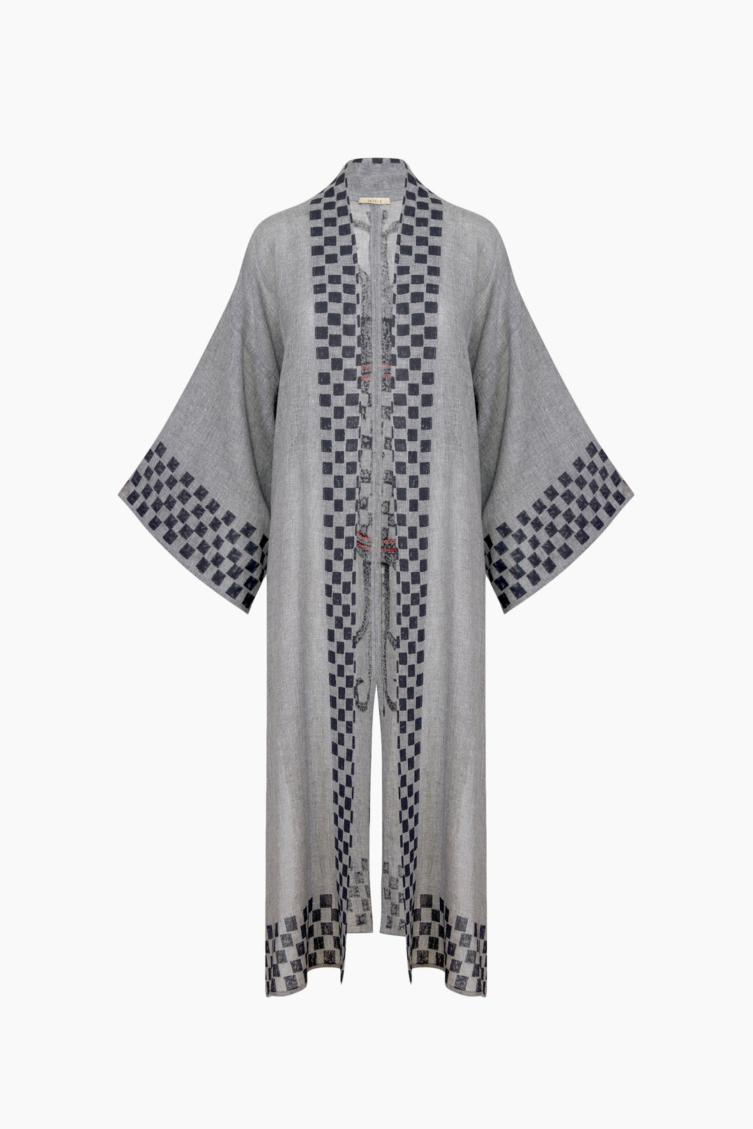 Grey Checkered Kimono