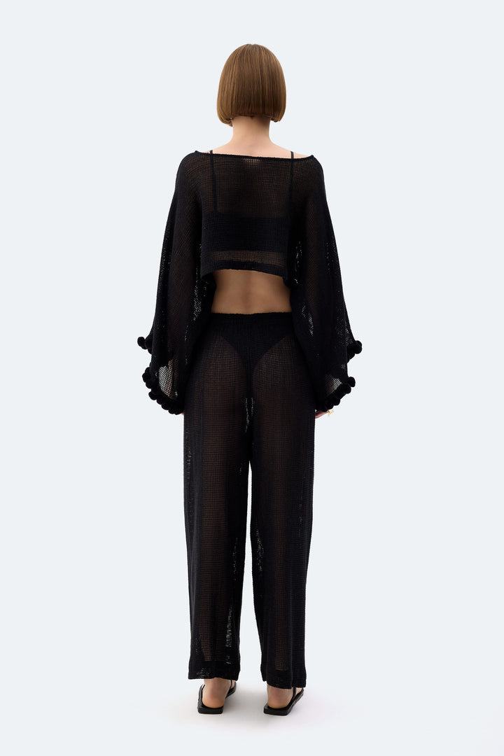Black Crochet Pants