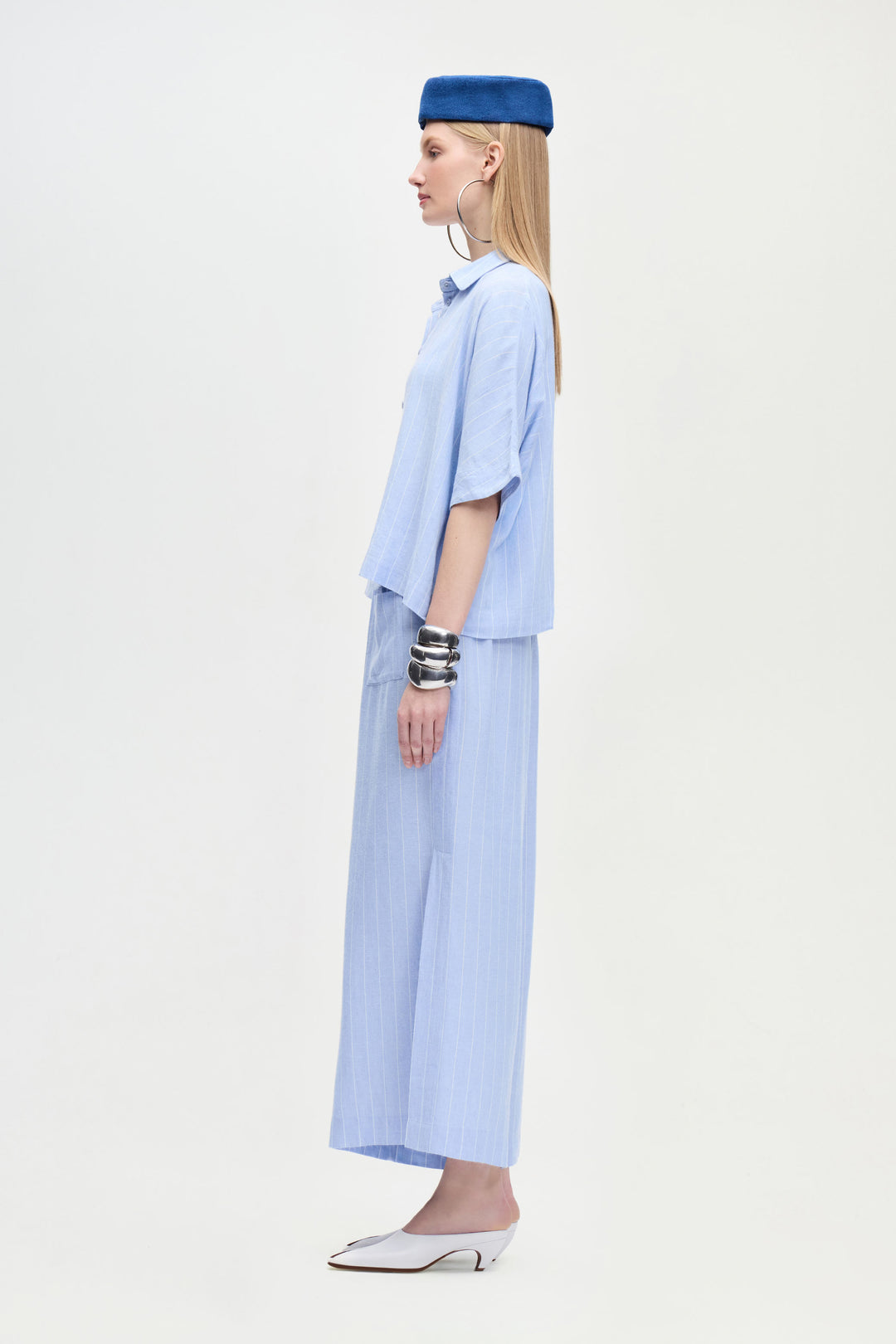 Striped Linen Blend Pants