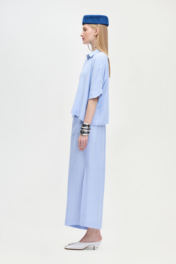 Striped Linen Blend Pants