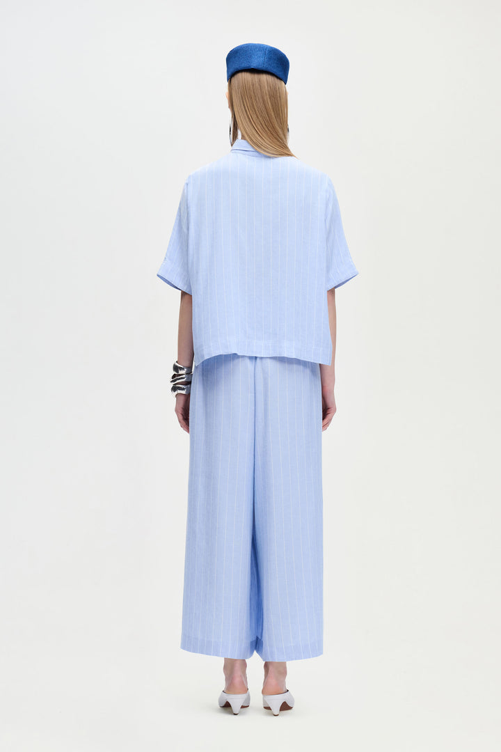 Striped Linen Blend Pants