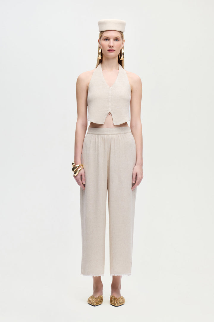 Linen Natural  Waistcoat