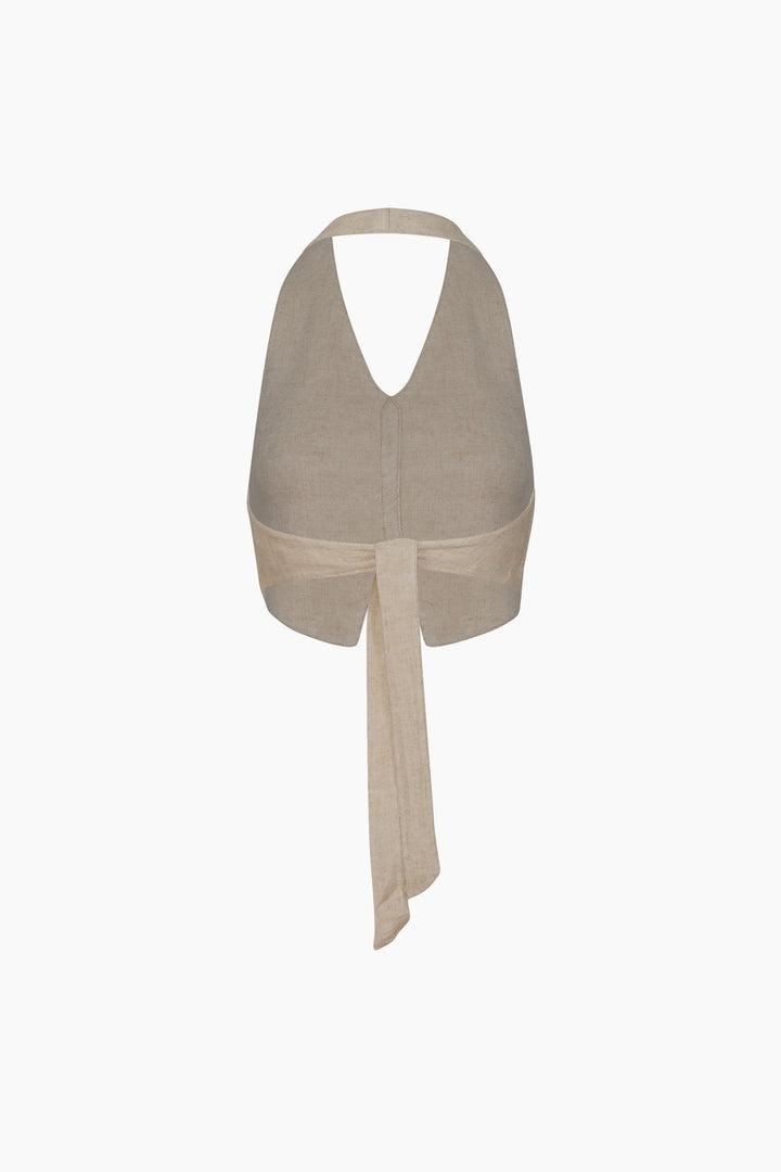 Linen Natural  Waistcoat