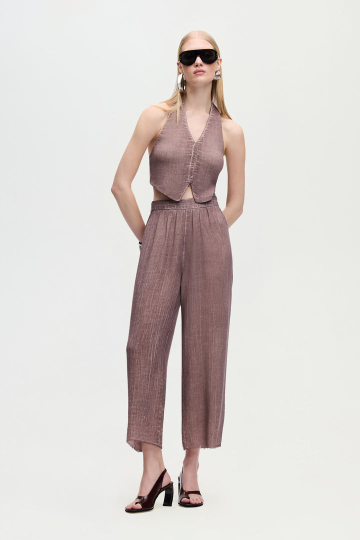 Linen Brown  Waistcoat