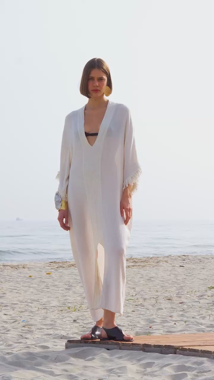 Crinkle Linen Kaftan