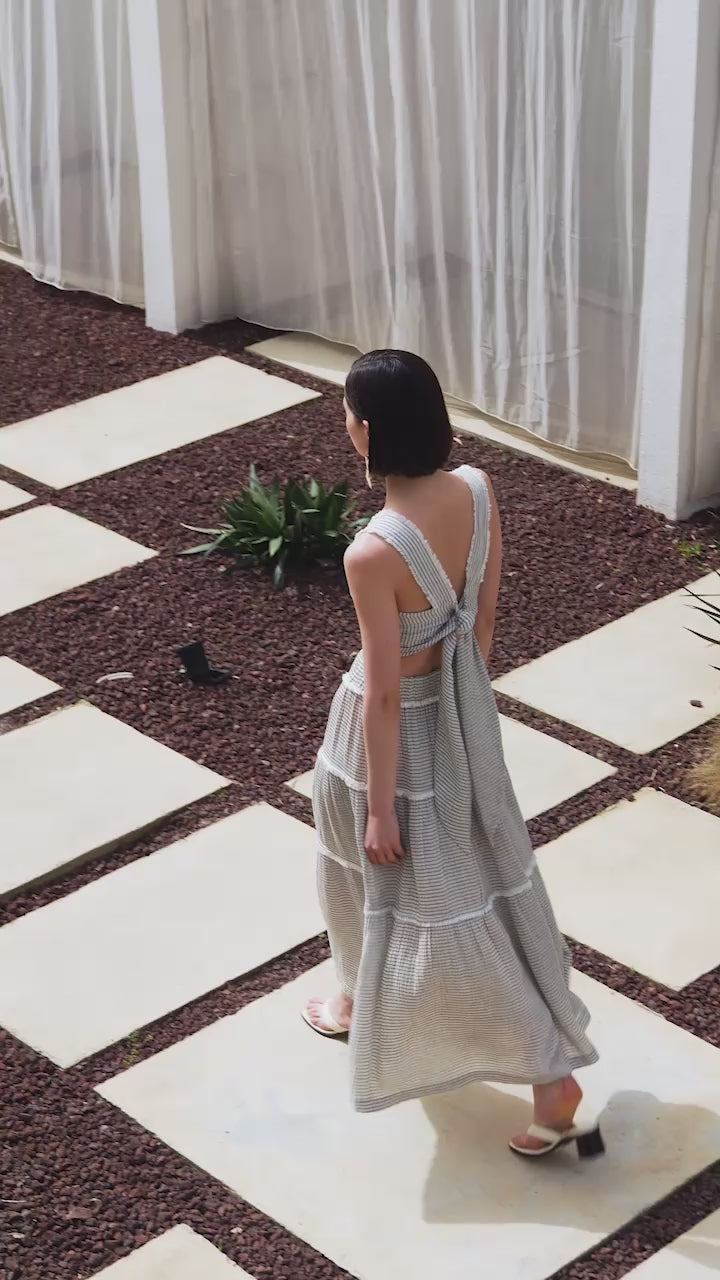 Striped Lyocell Skirt Set