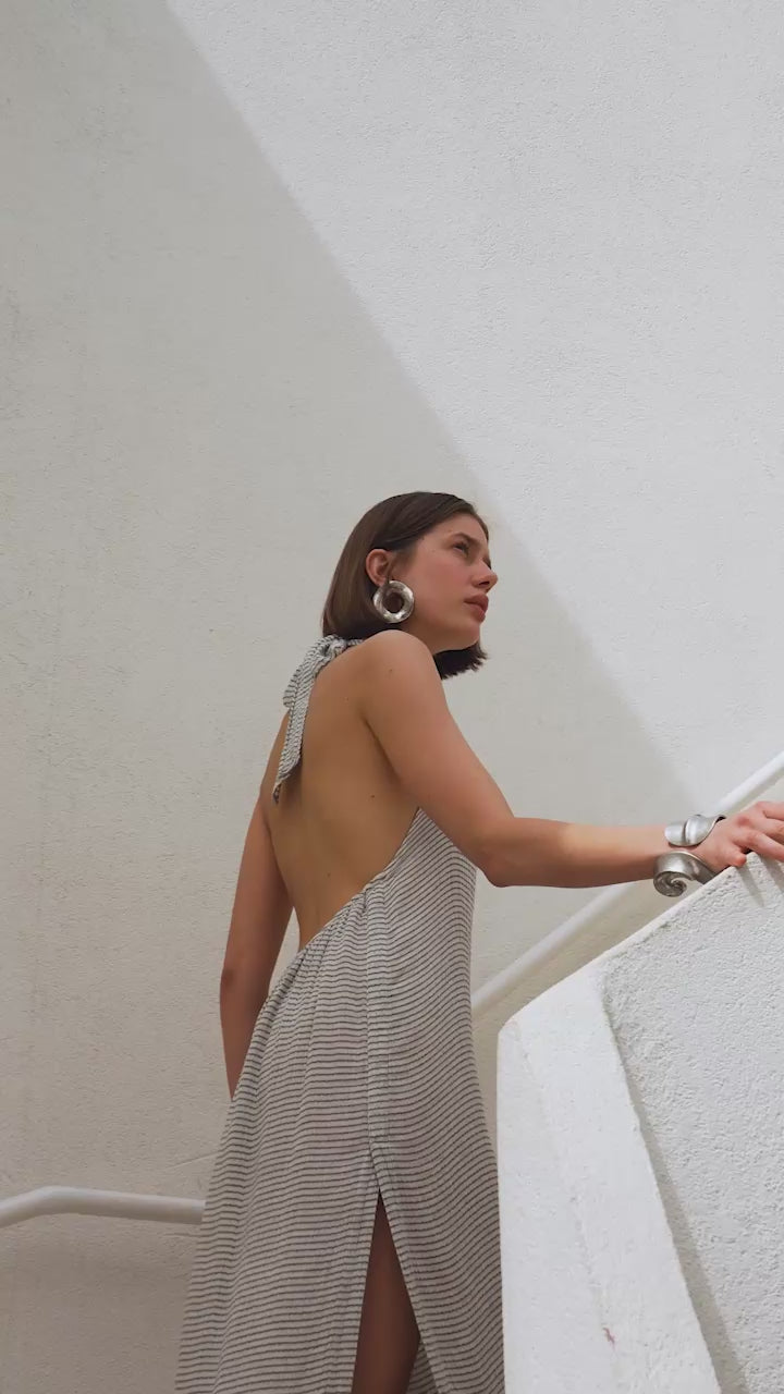 Striped Lyocell Dress