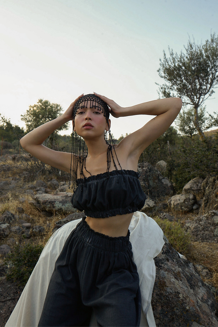 Black Bandeau Top